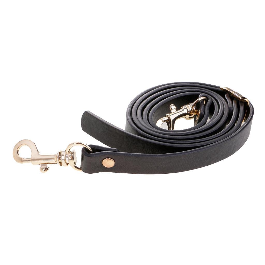 PU Leather Crossbody Bag Shoulder Bag Strap Replacement 145cm Black+Silver Black+Gold buckle-image-20