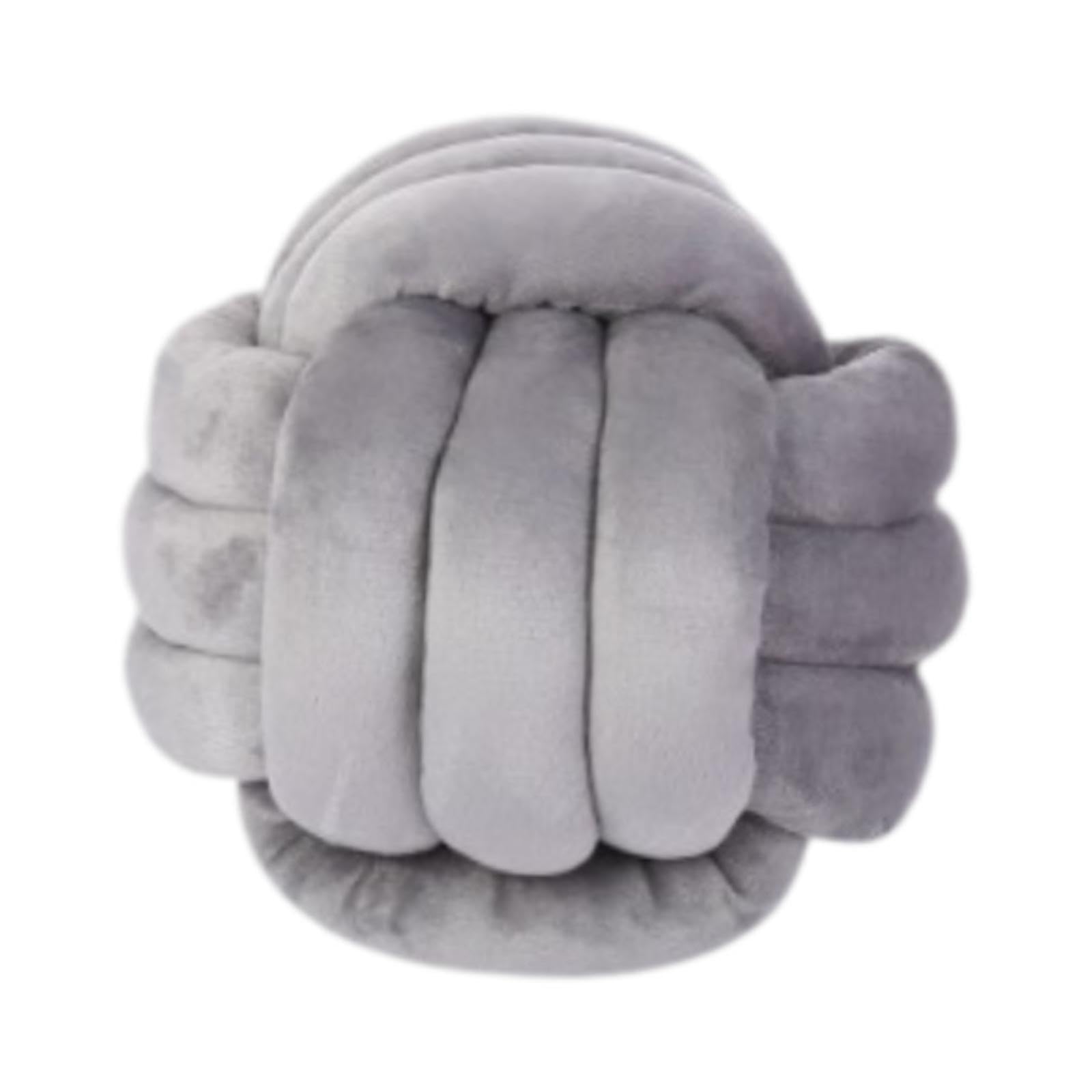 Soft Grey Knot Pillow Ball Home Decoration Bed 10.6 Decorative Throw Pillow | Home & Garden | Home D?©cor | Pillows-image-0