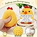Mini Chicken Positive Crochet Animals Birthday Gifts for Women, Boss Day Gifts, Halloween Christmas Stocking Stuffer Gift for Friend Coworker, Cute Stuff Emotional Cheer Up Support Handmade Chick