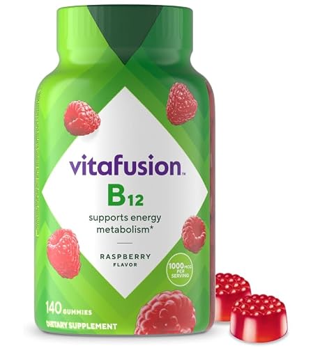 Vitamin B-12 Gummy Supplement, High Potency Energy Support 1000 mcg, 140ct (1 Pack)