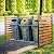 Svarog 3 Panels Outdoor Privacy Screen Fence Panels,Wood Privacy Screen Slatted No-Dig Fence kit for Air Conditioner,Trash Can,Pool Equipment Enclosure,38”W x 42”H
