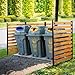 Svarog Outdoor Privacy Screen Fence Panels,Wood Privacy Screen Slatted No-Dig Fence kit for Air Conditioner,Trash Can,Pool Equipment Enclosure,38”W x 42”H,3 Panels