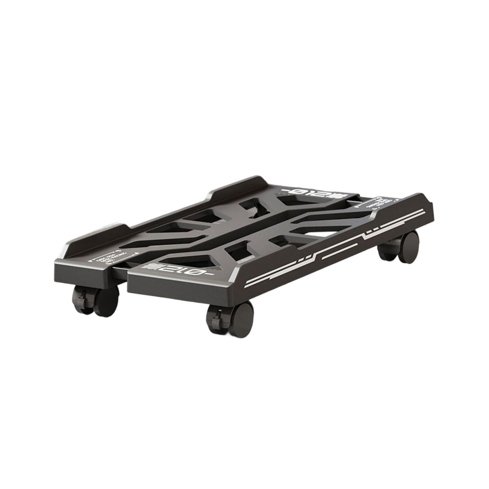 Apludoo Black Computer Tower Stand Metal Rolling Holder Adjustable Mobile Cpu Under Desk Towers Stand For Most Adjustable Mobile Cpu With Casters Wheel