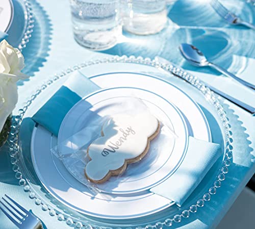 Lawei L-CLEARCHARGEPLATE-13IN-6PC 12 Pack Clear Plastic Charger Plates thumb #4