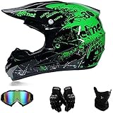 ABS-Gehäuse, Motocross Helme kann Kopfverletzungen durch Stöße standhalten. verstellbarer kinngurt (Schnellverschluss), mit komfortablem Schwamm Polster Schutz.