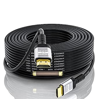 Soonsoonic Cable HDMI 4K 30 metros con Amplificador de Señal Incorporado | Cables HDMI 2.0 de alta velocidad & 4K@60Hz HDR ARC HDCP2.2 CEC Ethernet | para TV UHD,monitor,laptop,Xbox,PS4/PS5 etc.