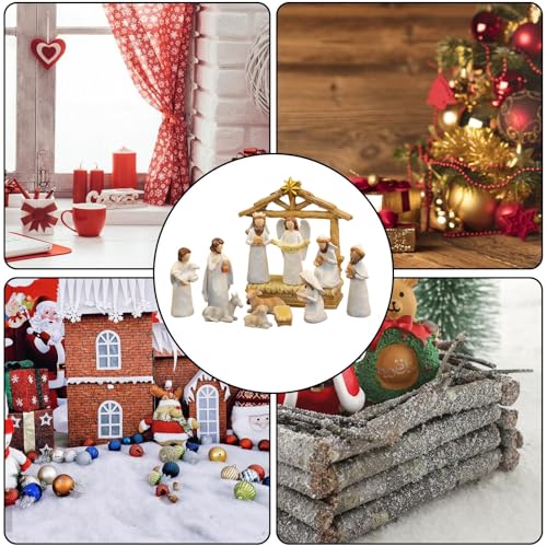 Crèche de Noël figurine miniature de Jésus pour décoration de table - 5