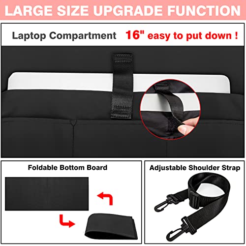 Image of IBFUN Utility Tote Bag with 24 Pockets, Large Teacher Tote for Women with Laptop Compartment, Travel Tote Bag with Zip Top