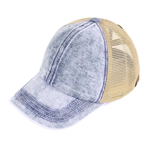 Image of C.C Ponytail Criss Cross Messy Buns Ponycaps Baseball Cap Dad Trucker Mesh Hat