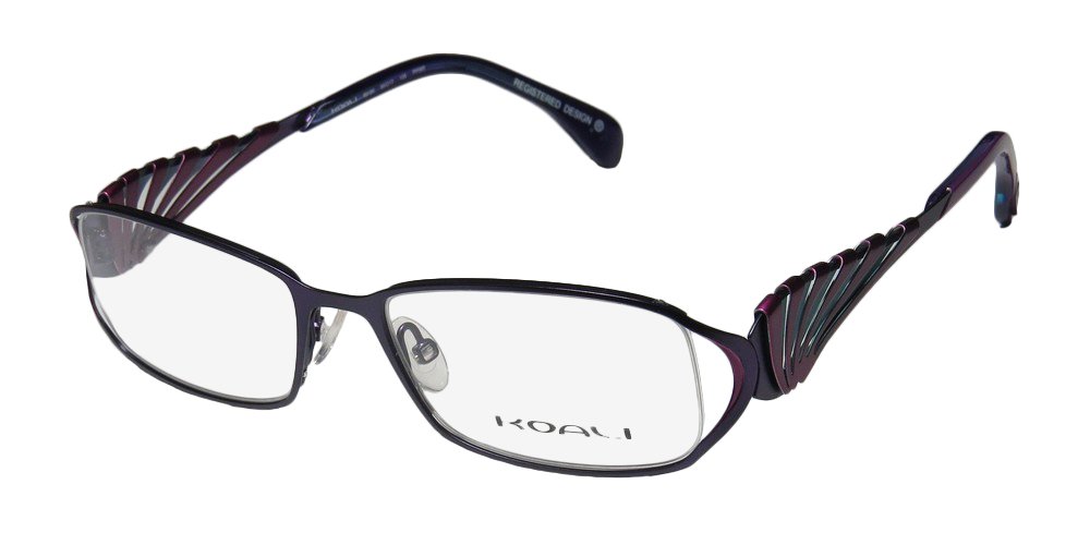 Koali By Morel 6919k Damskie/Panie Designerskie Pełne Oprawki Naturalne Materiały Hip Case Fantazyjne okulary/Okulary (50-17-135, Fioletowy/Fioletowy/Morski)
