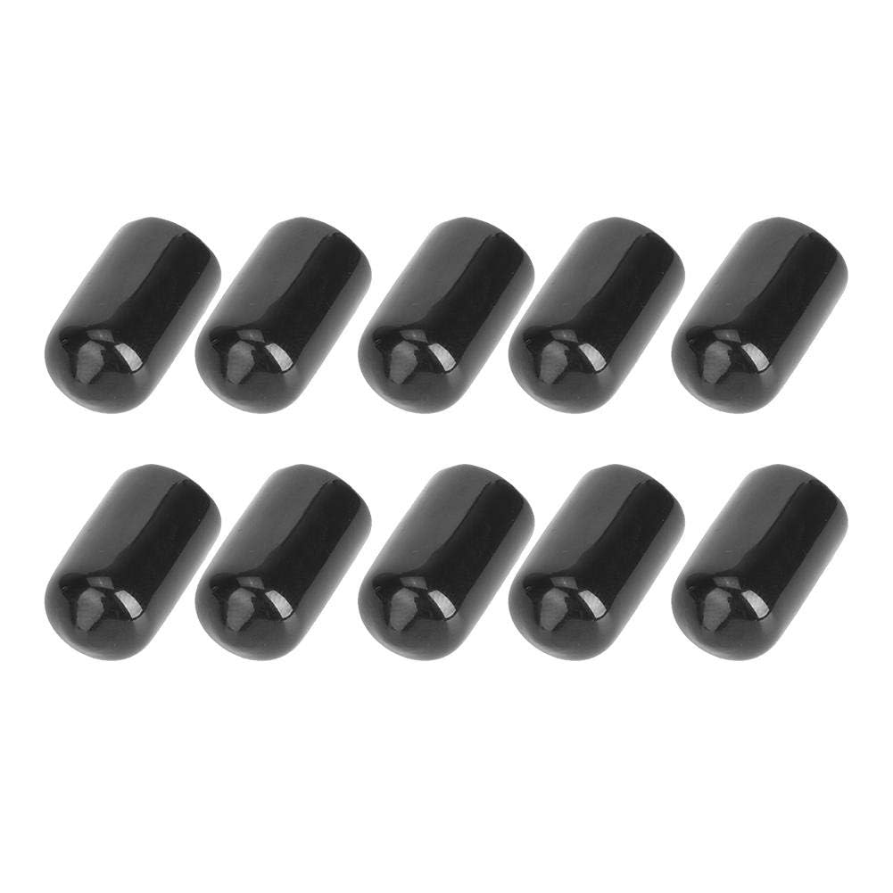 Alomejor Tapa de Punta de Billar Cue 10pcs Punta de Billar Pool Cubierta de Goma Tacos de Billar Tapa de protección