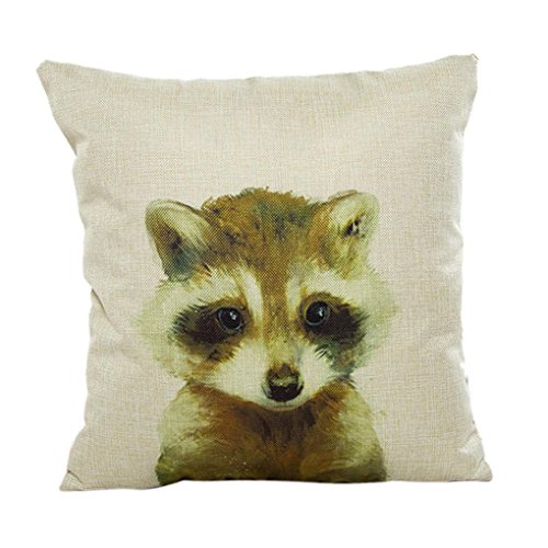 Ninasill Cute Colorful Animal Pillow Case 45cm45cm/1818 Pillow Case (beige 3)