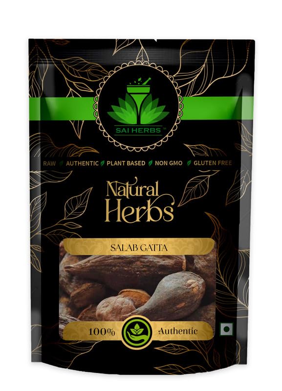 Salab Gatta Herbal Medicine - Salam Gattha Herbal Medicine - Orchis Mascula Herbal Medicine - Salep Orchid Root Herbal Medicine - Pure & Natural (100 Grams)