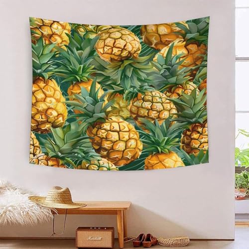 Tapiz de pared 150cmx200cm NMOTARVIN de piña 3D para renovar paredes aburridas sin pintar