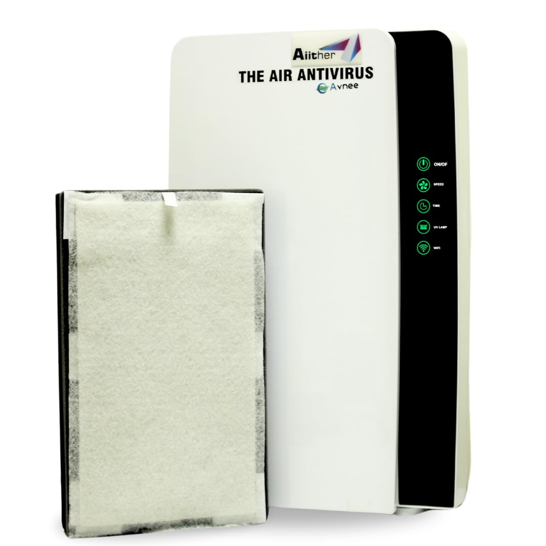 Aiither Avnee Make In India Air Purifier for Home With 8-Stage Filtration Including True HEPA14, Captures 99.997% of Viruses and 0.1 Micron Size Particles, Manufacturer Warranty of 2 Years