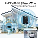 WiFi Booster, 2024 New WiFi Range Extender Internet Signal Booster for Home Wireless Repeater|Covers Up to 2800 Sq.ft and 40 Devices 300Mbps 2.4GHz|WPS Button| Ethernet Ports-Black