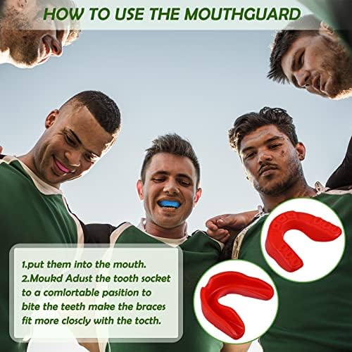 50 Pcs Sport Mouth Guards Mouthguard Gum Safety Tooth Armor Recreation Guard Athletic Mouth Safety for Boxing Basketball Soccer Hockey Karate Basketball Lacrosse (Multi Colours) 7 51jJr74uENL. AC