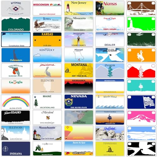 image for Slavna Custom Mini License Plate,Personalized Indiana Bike License Pla