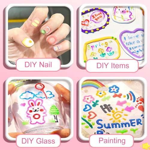 Set de 12 bolígrafos gel 3D brillantes multicolor miniatura 6