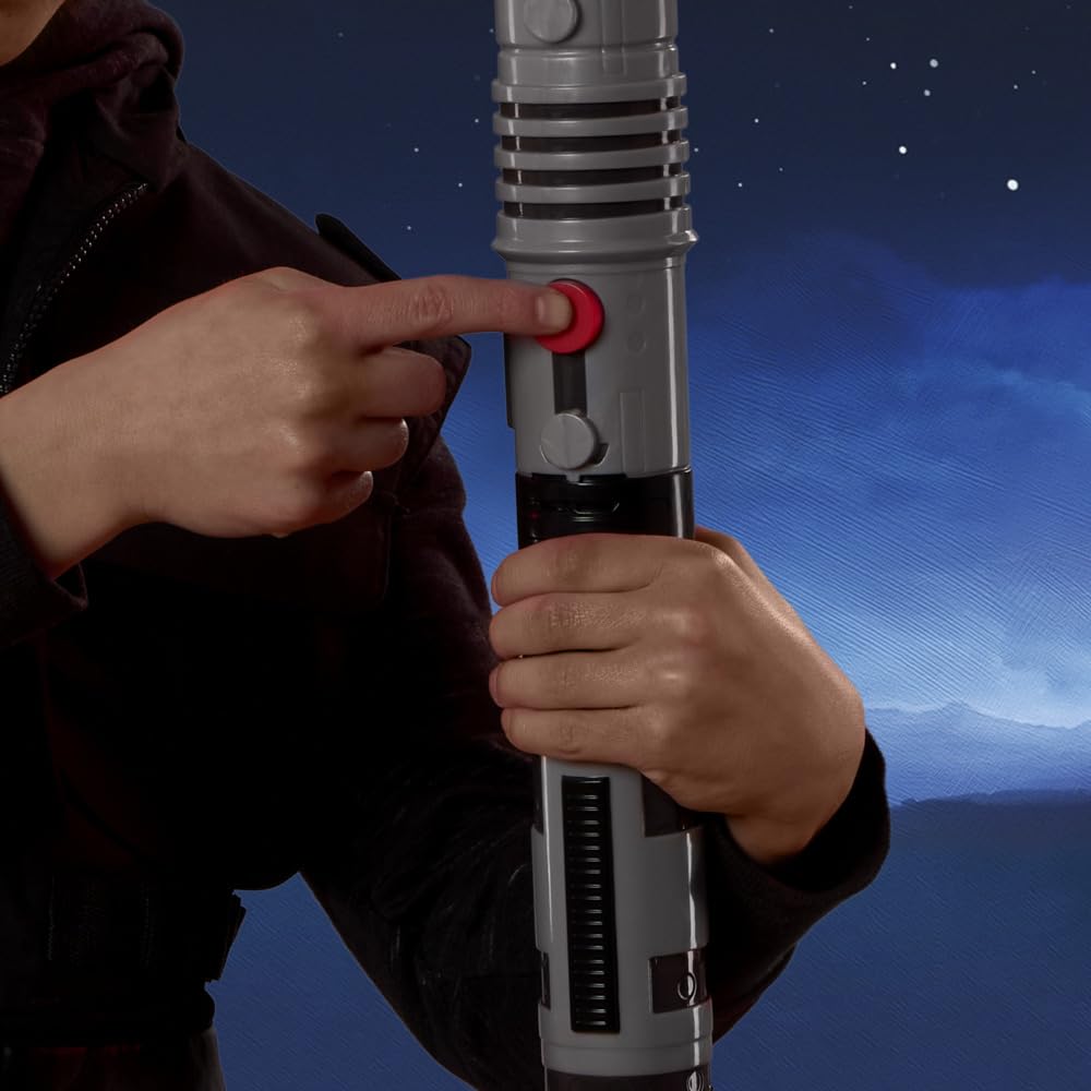Star Wars, Darth Maul, Sable de luz electrónico de Doble Hoja, Sable de luz Rojo Oficial, para Usar con Disfraces, Juguetes para niños y niñas a Partir de 4 años