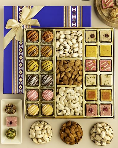 Image of HyperFoods Diwali Gifts for Family and Friends With DryFruit 12 Pcs Marzipan Sweets Gift Diwali Gifts Sweets Gift Dry Fruit Box Cashews Almonds Pistachios Dry Fruits Gift Pack Dryfruits Combo Pack