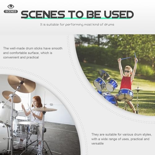 Baquetas de aleación para batería y práctica de percusión miniatura 4