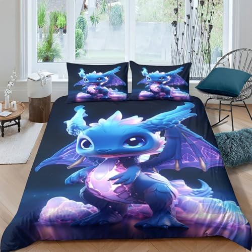 Housse de couette fermeture éclair douce lit 200x200cm effet 3D - 4