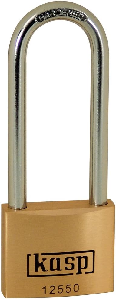 125 Premium Brass Padlock - 50x80 Millimeters - Long Shackle - KA25505 - Keyed Alike
