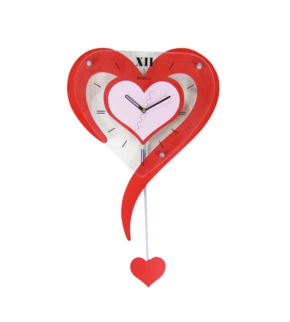 Horloge en forme de coeur pendule non ticking silencieuse #2