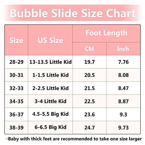 Fjptren Kids Bubble Slides Slippers Funny Bubble Shoes Soft Eva Lychee Slides Soft Pillow Spa Slippers For Gym House Slippers Shower Bedroom Slippers Pink Size 2-2.5 (Little Girls) #TOP4