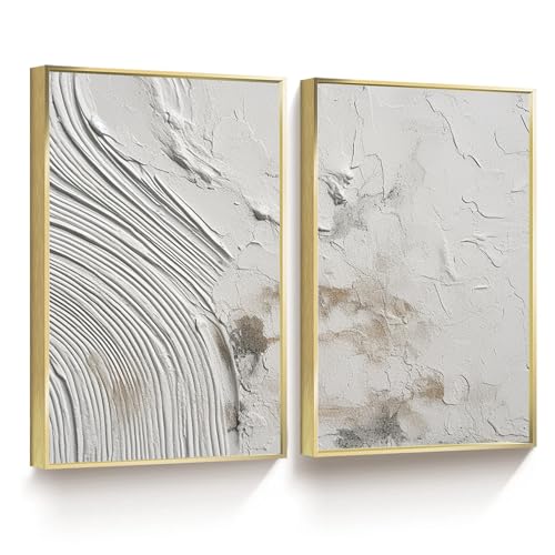 Acrylic Painting White abstract Art Painting| Beige cream grey| Neutral