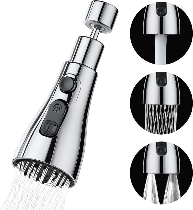 Vyoree 360° Movable Faucet Tap Attachment – Rotatable Kitchen Sink Water Saving Nozzle with Dual Spray Mode – Flexible & Adjustable Faucet Extender for Home and Bathroom Use-image-33