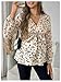 MakeMeChic Women's Maternity Blouse Long Sleeve V Neck Wrap Tops Ruffle Belted Maternity Clothes Apricot Large
