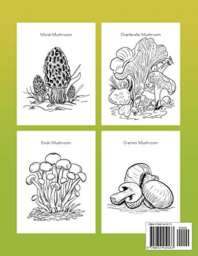 Mushroom Coloring Book: Fungi & Mushroom Identification Coloring Book
