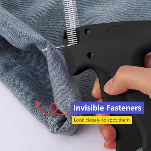 Stitch Gun for Clothes, Quick Stitch Sewing Gun, Handheld Sewing Stapler, Mini Hemming Gun, Clothing Tack Tool for Fabric Repair and Stitch Fix, Portable Stitcher Machine for Clothing (Black) by 365Home - Image 2