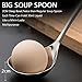 Qualizon 18/8 Stainless Steel Deep Pho Noodle Spoons Big Soup Spoon Large Serving Spoon Mini Ladle-7.9inch