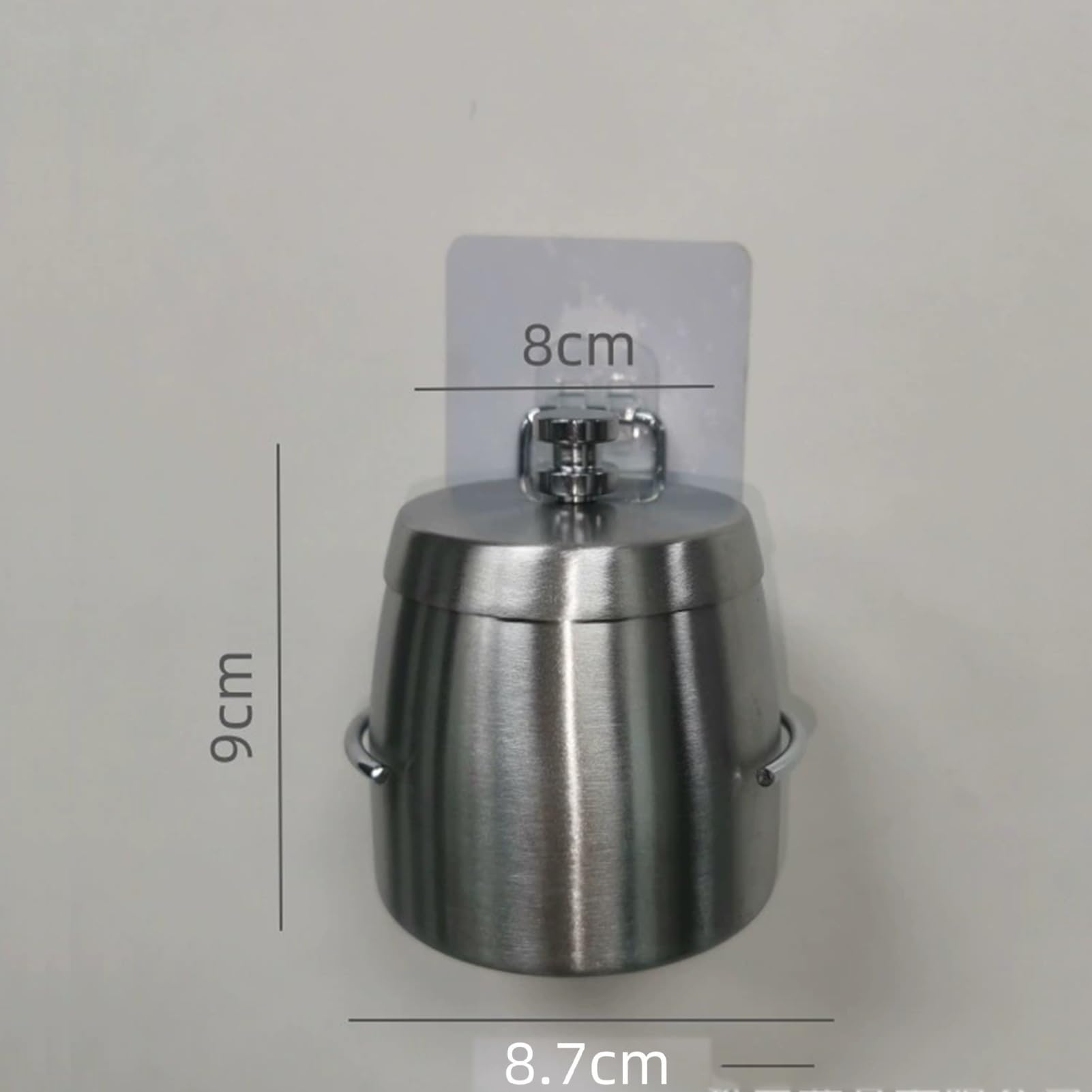 Posacenere da parete con copertura antivento, in acciaio inox di tipo diviso, per interni ed esterni, sicuro per casa e ristorazione