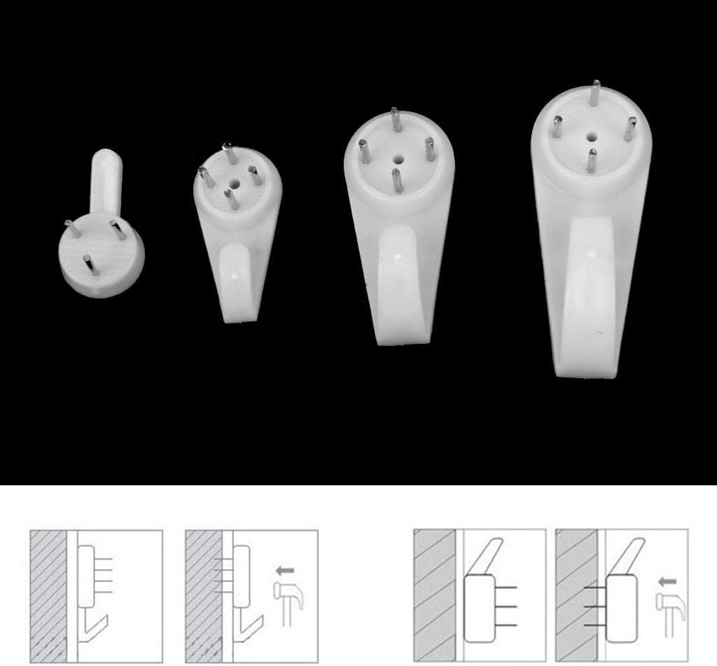 ILSMYSUTRA® 60 Pieces Poly Invisible Traceless Wall Mounted Photo Picture Frame Mirrors Hanging Nail Hook Hanger Heavy Duty for Concrete & Brick 30mm |Crafts | Home Arts & Crafts | Framing & Matting