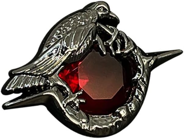 Game LAD Sylus Crow Cosplay Badge Necklace Alloy Red Gem Brooch Lapel Pins Jewelry Bag Costume Accessories Prop Gifts