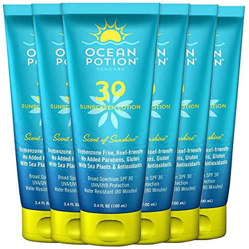 Ocean Potion SPF 30 Scent of Sunshine Sunscreen Lotion, 3.4 Ounce (Pack of 6)