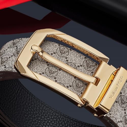 VANNANBA Designer Belts for Men,Leather Dress Casual Belt with Single Prong Buckle - Image 4