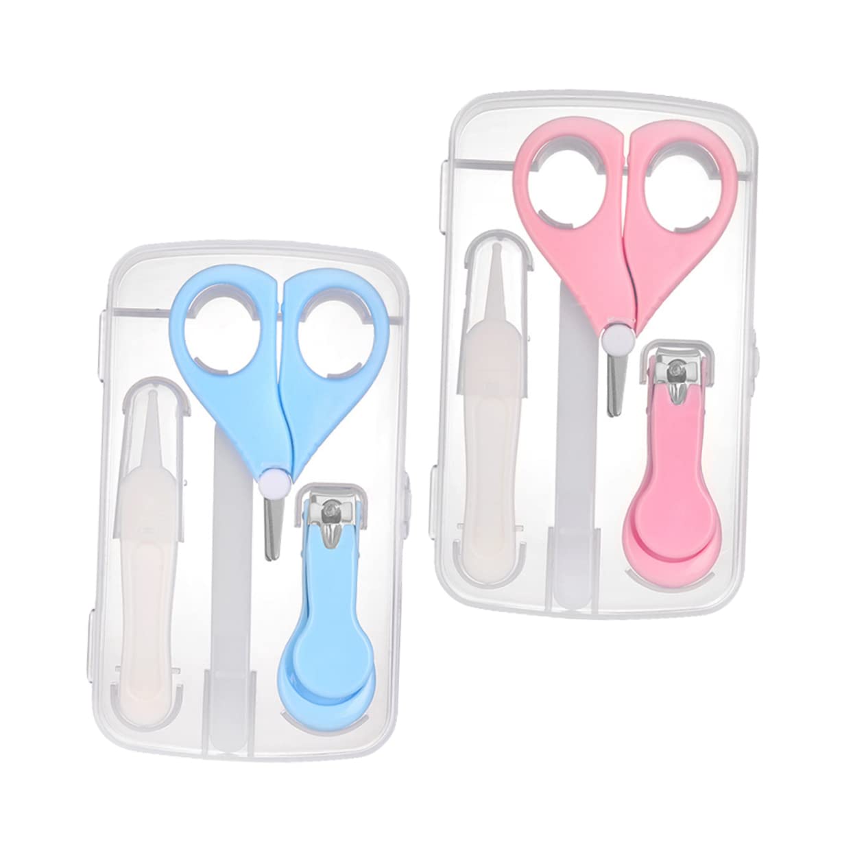 Totority Nail Care Kit 2 Sets Baby Nail Clipper Set Safe for Newborns Toddlers Scissors Tweezers
