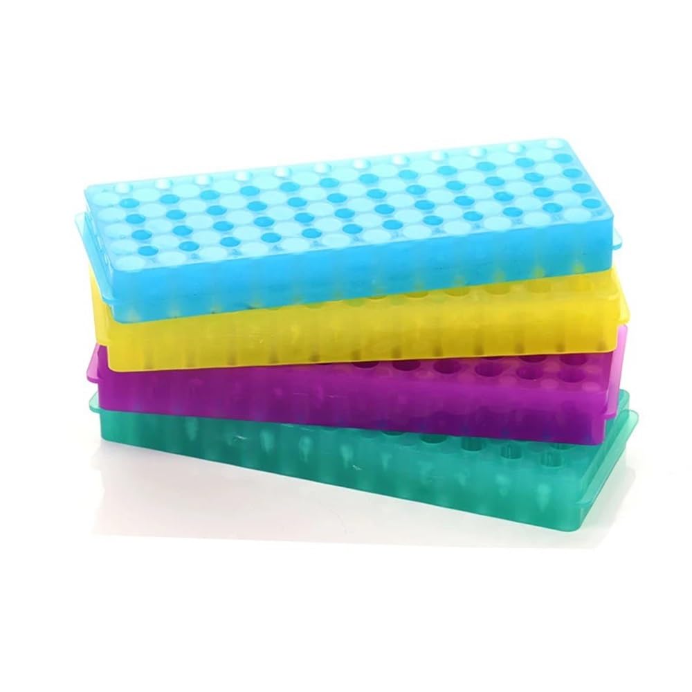 Lot de 5 supports de tubes à centrifuger en plastique for laboratoire (0,2/0,5/1,5/2 ml)