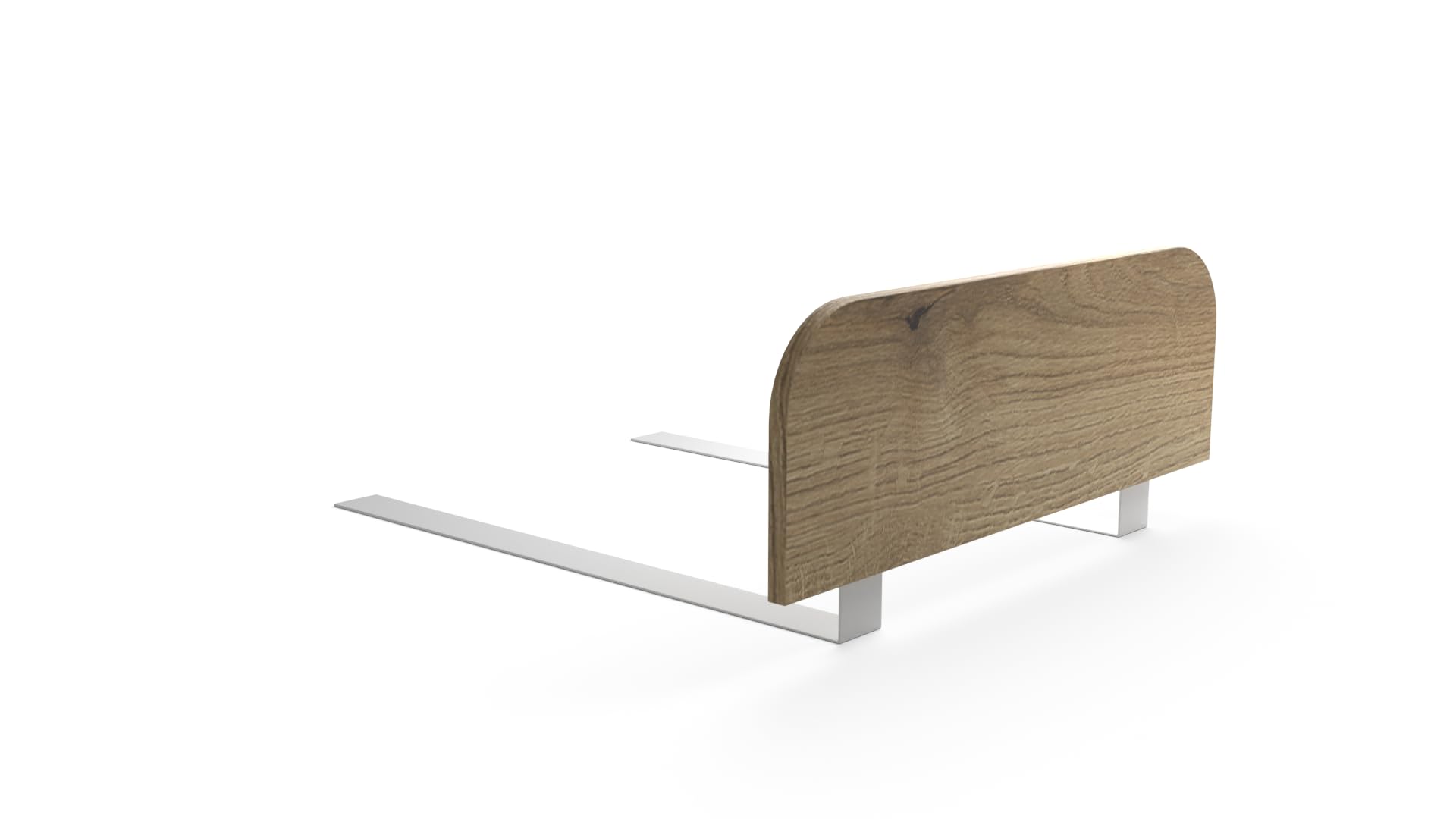 regalik Bettgitter Rausfallschutz Kinderbett 60x20 cm – Evoke Eiche Stabile Absturzsicherung ohne Bohren – Bettschutzgitter aus Laminat – Einfache Montage unter der Matratze