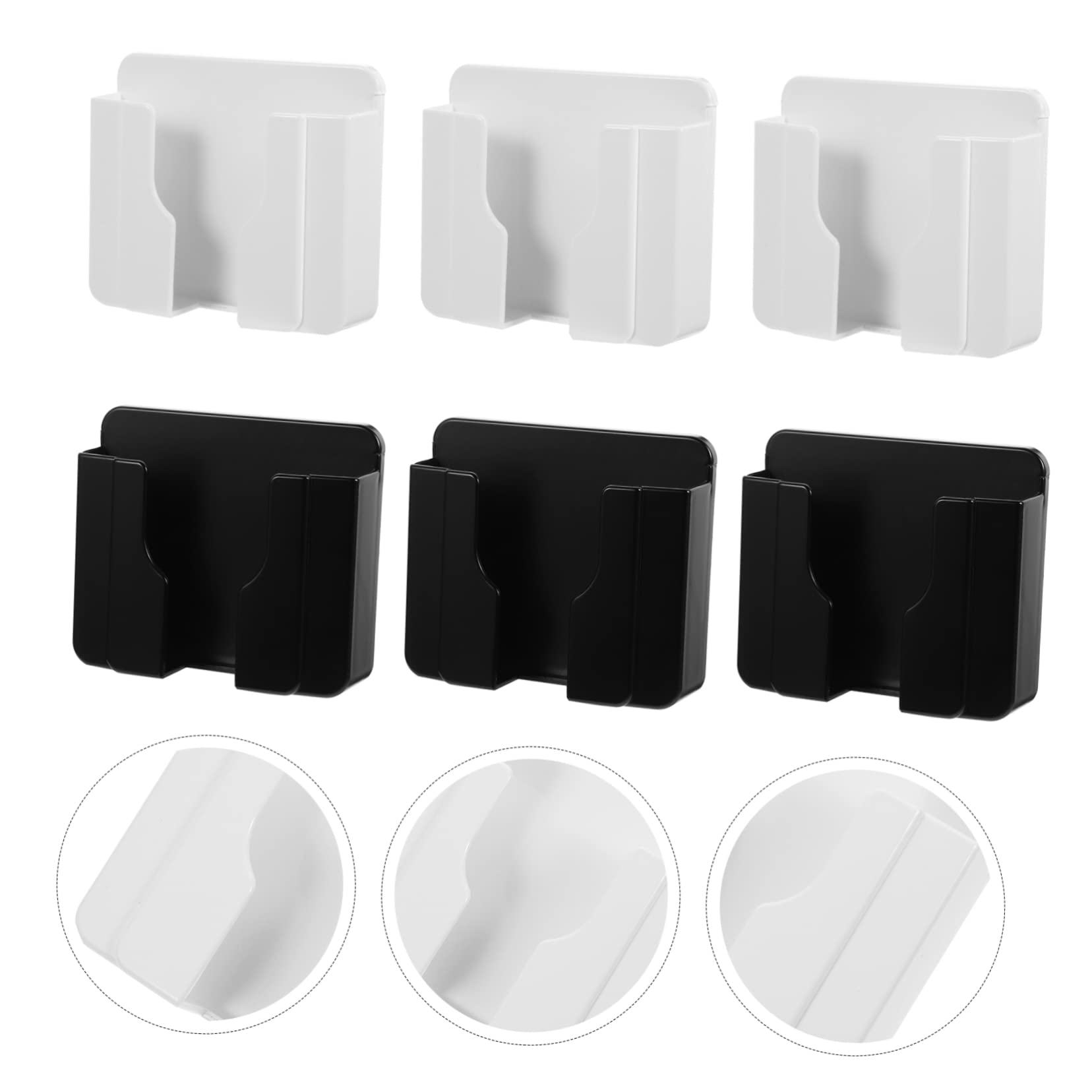 Gatuida Supporto per Smartphone da Muro Adesivo Foro per Cavo di Ricarica, Leggero e Stabile per Ufficio Cucina Bagno, Design Semplice ed Elegante in Pc
