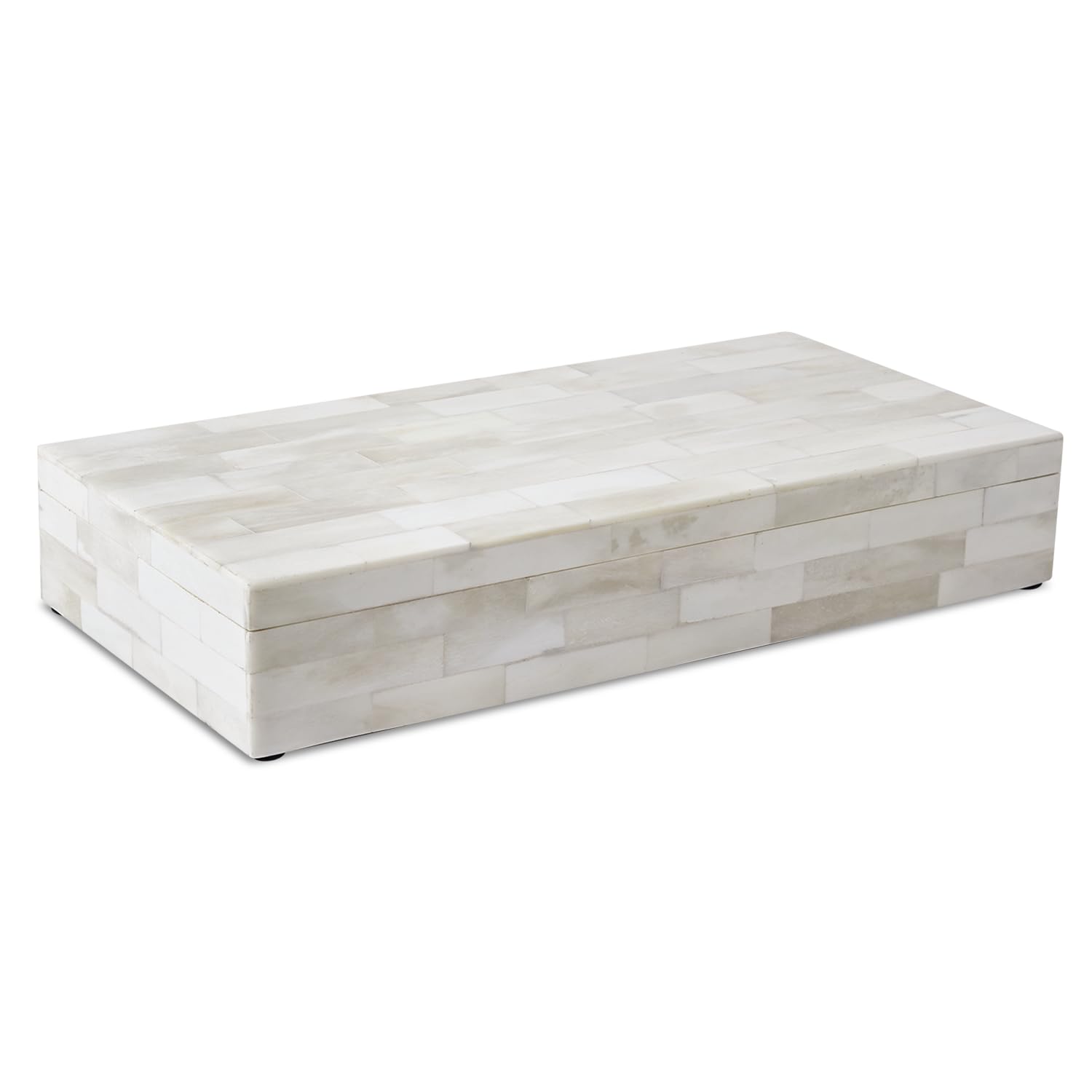 Bone Inlay Decorative Box in 8 Sizes, Plain White by Handicrafts Home