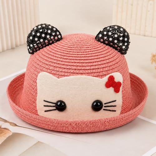 Image of VRITRAZ Baby Boy's and Girl's Kids Children Cute Printed Cartoon Gift Summer Fancy Dress Straw Fasion Hat Cap 1