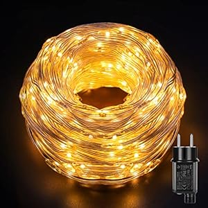 GlobaLink 25M LED Lichtschlauch, 500er LED Weihnachtsbeleuchtung Außen Strom IP65 Wasserdicht, Schlauch Lichterkette PVC-Draht 8 Modi für Innen Außen Garten Hochzeit Party Weihnachten Deko - Warmweiß