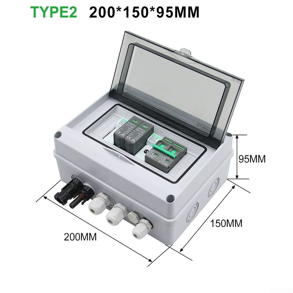 Solare PV Combiner Box, 550V 1 In1 Out 1 String Solare PV Combiner Box Protezione Impermeabile IP65 per RV