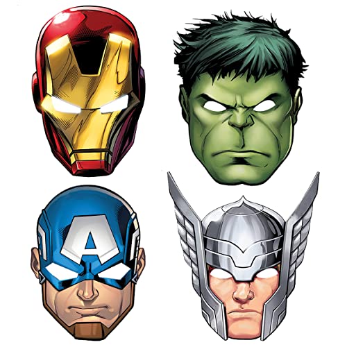 Avengers Masques simyron Masques pour Avengers pour Enfants Dress Up Anniversaire Fête Masque 8 Pièces Masque pour Thor Captain America Hulk iron Man Cosplay pour Enfants pour fête d'anniversaire